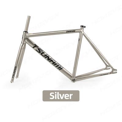 China Good Quality TSUNAMI SNM100 490-580mm Road Bike Frameset Aluminum Alloy Fixie Gear Bicycle Multi-coclor for sale