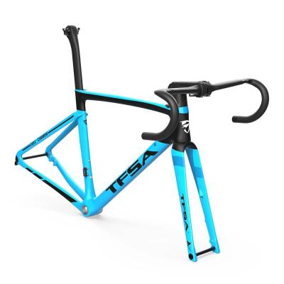 China 700c Track 700c Bicycle Fixed Parts Fork 52cm Carbon Fiber Frameset Bicycle Frame Set Children's TFSA Fixie Bikes for sale