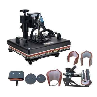 China stamping Aiboer Heat Press Printing Machine t shirt flat embossing 8 in 1 heat press machine for sale