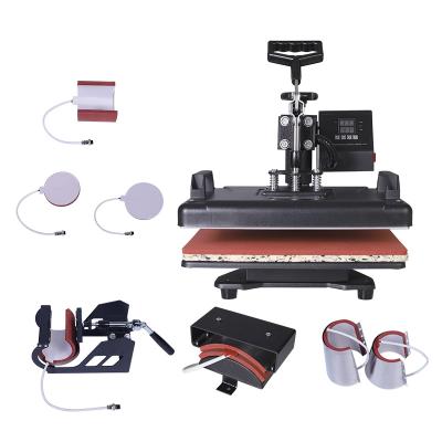 China 8 in 1 combo t shirt heat press stamping machine for clothes t shirts for sale