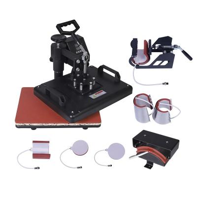 China 8 in 1 combo t shirt small label heat press machine for clothes t shirts for sale