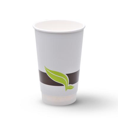 China Hot Insulated DOUBLE WALL Single Ripple Single Wall Custom Logo Printed 16 Ounce Paper Cups Wholesale for sale