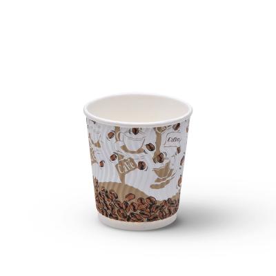 China Biodegradable With Logo Disposable Insulated To Go Paper Cups Custom Coffee To Go Cup Eco-Friendly for sale