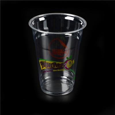 China Disposable dispenser plastic cup, PET cold drink cup, milkshake cup with lid for sale