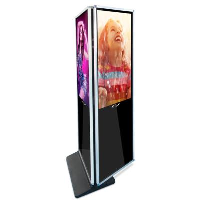 China 43 de Vloer die van de de Kioskmonitor van het duim1080p Touche screen de Dubbele Kiosk van het Schermpc met de Aanraking van IRL bevindt zich Te koop