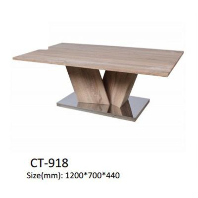 China Latest PANEL Design V Shape Top Selling Wooden Coffee Table For Sale for sale