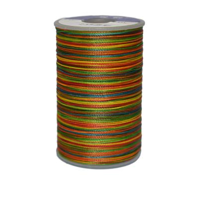 China Manufacturer Wholesale Abrasion-Resistant 0.45mm Colored 100% Polyester Glued Waxed Leather Sewing Threads for sale