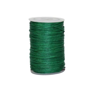 China Abrasion-resistant green 0.45mm 0.55mm 0.65mm 100% polyester bondi waxed thread cords for leather bags handmade sewing shoes for sale