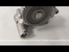 Mitsubishi excavator engine 6D34 6D34T HD820 oil pump ME014230