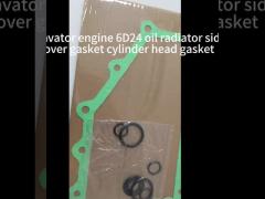 Excavator engine 6D24 oil radiator side cover gasket cylinder head gasket