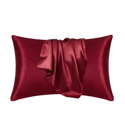 China Viable Hot Sales Washable Satin Pillowcase 100% Natural Silk Like Soft Feeling Pillowcase for sale