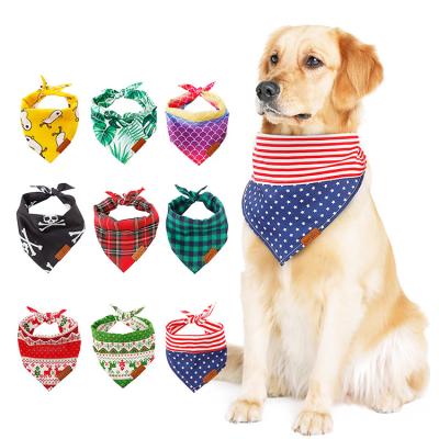 China Cat Neck Scarf Bandana Collar Puppy Dog Saliva Waterproof Towel Big Dog Bandana Adjustable Scarf Wholesale Viable Bib for sale