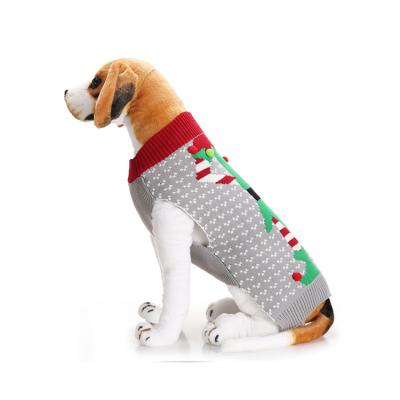 China Viable Dog Christmas Clothes Clown Clothes Dog Sweaters Teddy Golden Retriever Christmas Dog Clothes for sale