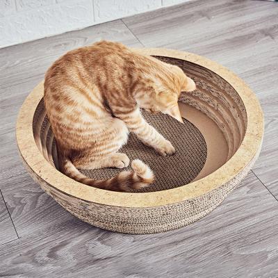 China Eco-Friendly Stocked Toy Indoor Cardboard Cat Scratcher Living Room Bed Living Room Scratching Cardboard Cat Scratching Toys for sale