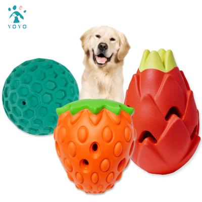 China New Style Dog Chew Stored Leaky Food Squeaker Toys Natural Rubber Treat Dispenser Interactive Dog Chew Toy for sale