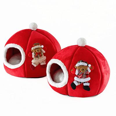 China Festival Design Christmas Deer Hideout Cave Waterproof Dog Cat Pet Beds and Accessories for sale