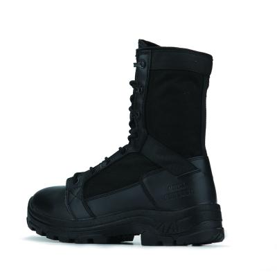 China Patent Leather Ankle Boots Black High Heel Military Boots With Full Steelcap Leather Combat Boots for sale