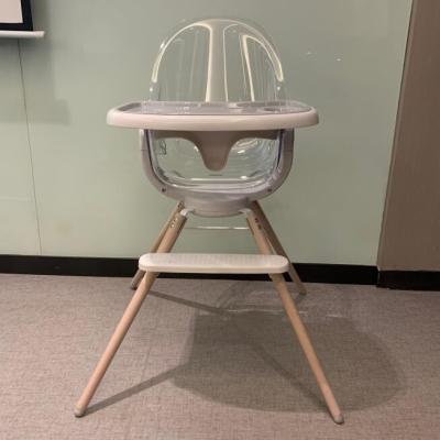 China Referee Chair Multifunctional PC Baby Wood Legs Seat Solid Wood Clear Kids Chair Rotating Baby Feeding Chair for sale