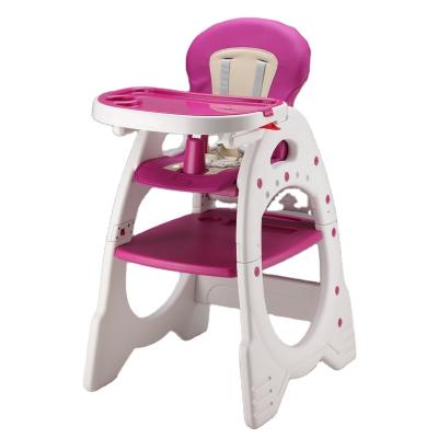 China Dining Chairs (Other) Adjustable Furniture Boss Plastic Pink Styling Chair Rocker 3 in 1 Baby Highchair for sale