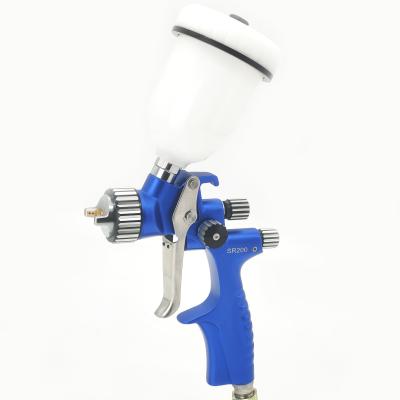 China Car Painting MINI SR200 SPRAY GUN 0.8MM NOZZLE MINI PAINT SPRAYER WITH 125CC CUP for sale