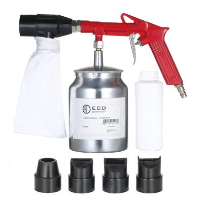 China Aluminum Alloy Suction Sand Blast Spray Gun PS-11R 4PCS Replaeable Sandblasting Nozzles for sale