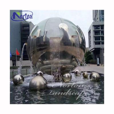 China High Quality Art Stainless Steel Ball Water Metal Fountain Custom Made Square Outdoor Europe Large For Sale for sale