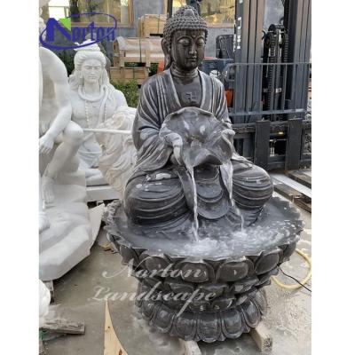 China Large Modern Hand Carved Decoration Zen Garden Stone Marble Buddha Statues Waterfall Fountains For Sale for sale