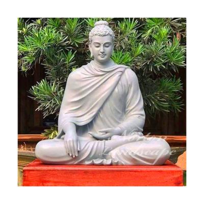 China Large Modern Wholesale Outdoor Garden Decor Stone Marble Resting Buddha Buddhist Monk Sculpture Statues Online Shopping for sale