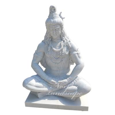 China The Cheapest Modern Outdoor Garden Decoration Marble Lord Shiva Statue NTMS-415Y for sale