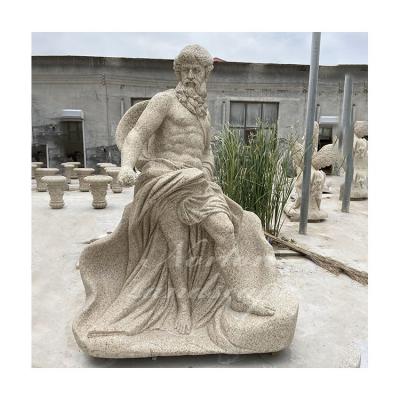 China Marble Statue Sculptues of Poseidon Figure Greek Mythology Garden Famous Natural Granite Modern Decor Modern Life Size For Sale for sale