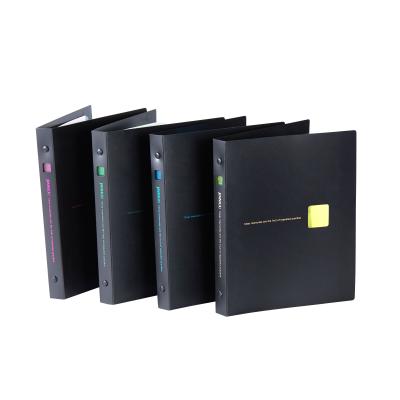 China Hot Sale Eco-friendly Stationery PP Accept Customized Logo Ring Binder Hardcover Office Folder A4 Folder for sale