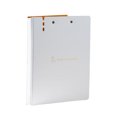 China Custom House PP Presentation A4 Eco - Friendly Plastic Folder With Double Metal Clip for sale