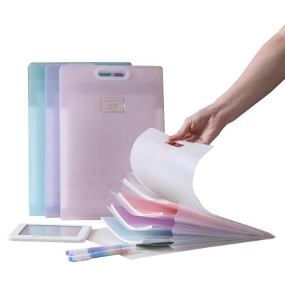 China Eco-friendly PP White Inner Pages Document Organ Folder Bag Plastic Expanding Picture Binder for sale