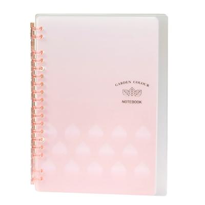 China Hot Sale PP Office Notebook Loose-leaf Notebook Eco-friendly Transparent Waterproof Material Binder For Student for sale