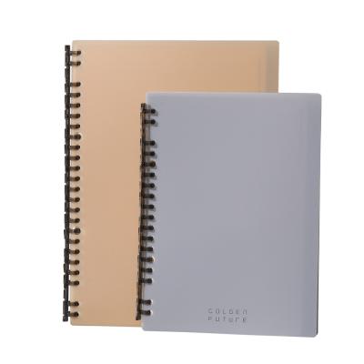 China High Quality Eco-friendly PP Office Cover Binding Notebook Colorful Loose Leaf Students Waterproof Notebook for sale