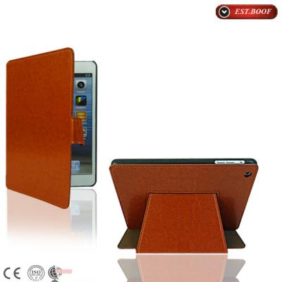 China 7.9inch-aangepaste Dekking van het tribune iPad de Mini schokbestendige leer, bruin Te koop