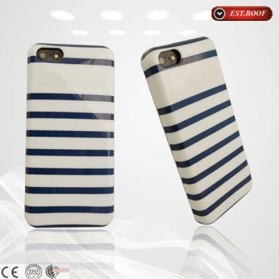 China iphone 5 Plastic Cell Phone Cases phone with black and white strip pattern for sale