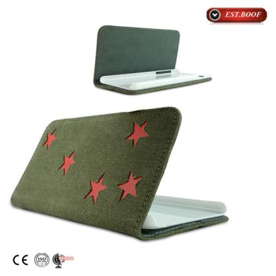 China Canvas Classical Wallets Cell Phone Cases Sublimation Flip For Iphone4 / 4s / 5 / 5c for sale