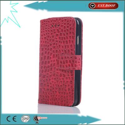 China Rose pink genuine leather iphone cases Crocodile Texture For Iphone 6 for sale