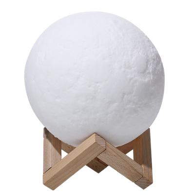 China Bedside Rechargeable LED Night Lamp 3D Printing LED Moon Lamp Decoration 3D Moon Lamp Desk Decor Novelty Gift Drop Shipping for sale