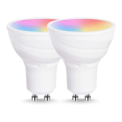 China Hotel Smart WiFi LED Projector Light Dimmable LED Bulb GU10 RGB+CCT (2700-6500K) 2.4G RF Radio Remote Control for sale