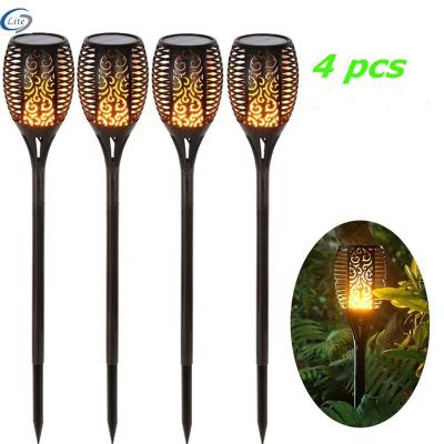 China 96 LED Solar Landscape Lamp Solar Garden Torch Light with Flickering Flame for sale