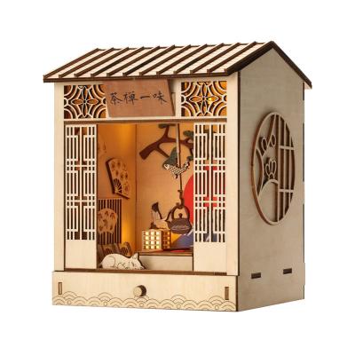 China DIY TOY Original Factory Direct Selling Handmade Wooden Toy Shelf Book Nook Decoration for sale