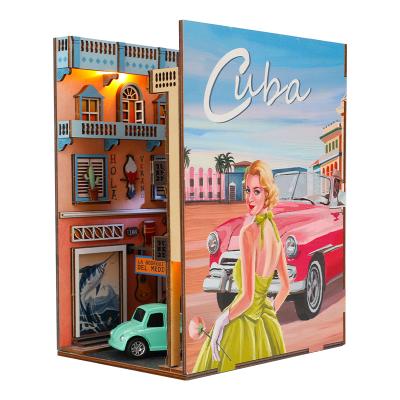 China Art Decor Drop Shipping Havana Stroll Diy Diorama 3d Puzzle Wood Craft Decor Book Nook Home Christmas Gift for Girls for sale