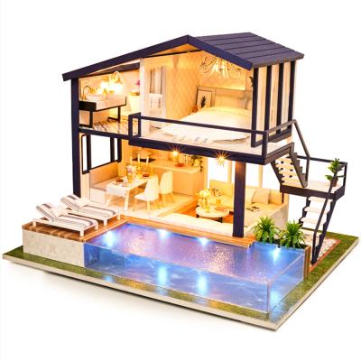 China Wooden DIY TOY Dollhouse Decorations Best Gift For Couple Time Apartment Dollhouse for sale