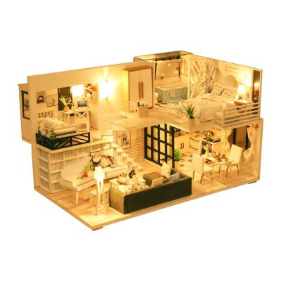 China Cost-effective Wooden Collected DIY TOY Children's Educational Toys To Exercise Ability DIY Time Practical Happy Doll House for sale