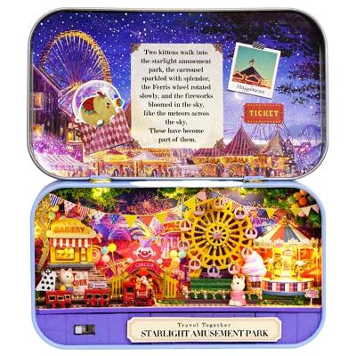 China DIY TOY Starlight Amusement Park Children's Box Theater Diy Assemble Doll House for sale