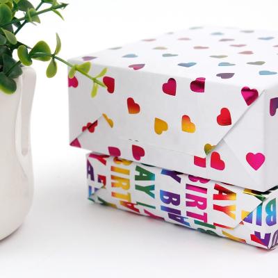 China Custom Cute Funny Different Designs Birthday Gift Wrapping Paper Sheet Recycled Materials China Yiwu Supplier for sale