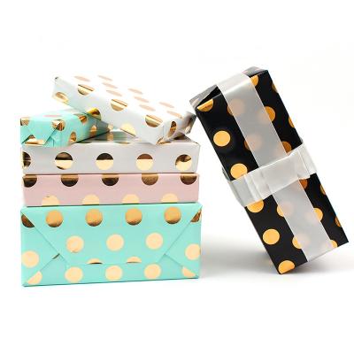 China Fashionable Wholesale Recycled Materials Christmas Gift Wrapping Custom Stamping Printing Wrapping Paper for sale