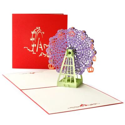 China China Auto Wheel Beautiful Design Luxury Handmade Sky Decoration Greeting Card for sale